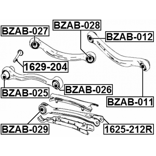 1625-212R - Track Control Arm 
