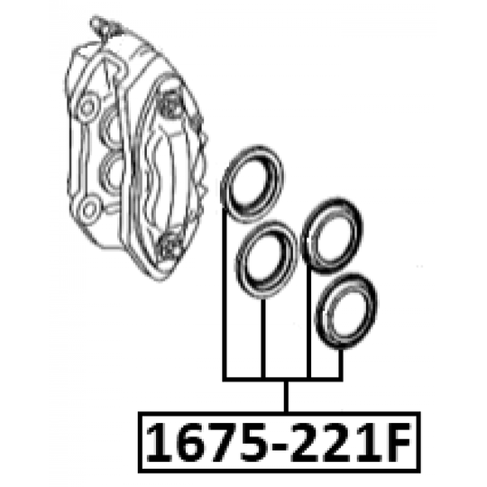 1675-221F - Remondikomplekt, Pidurisadul 