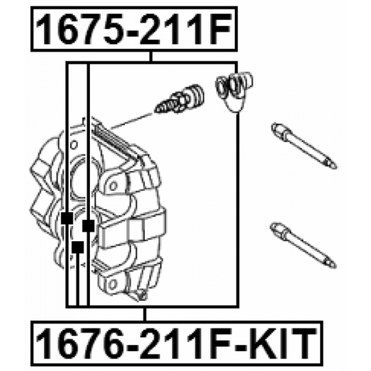 1676-211F-KIT - Piston, brake caliper 