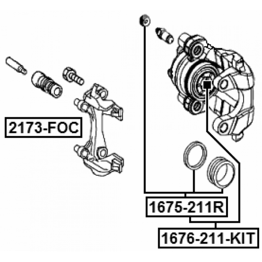 1676-211-KIT - Piston, brake caliper 