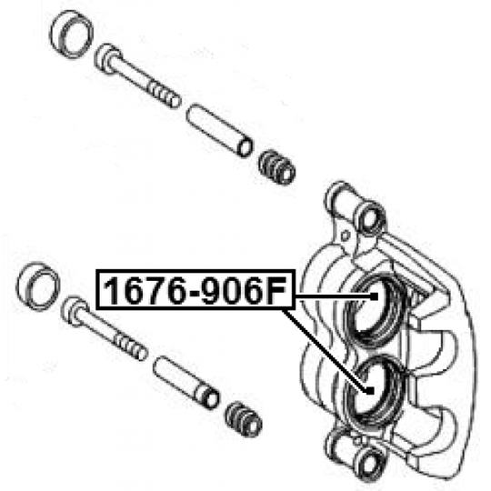 1676-906F - Piston, brake caliper 