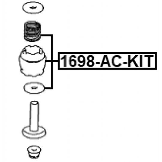 1698-AC-KIT - Kiinnitys, kompressori 