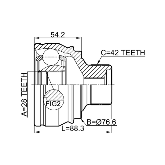 1710-A7 - Joint Kit, drive shaft 