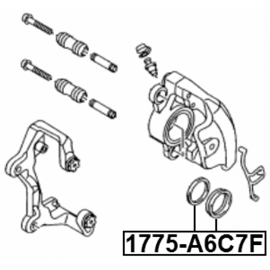 1775-A6C7F - Korjaussarja, jarrusatula 
