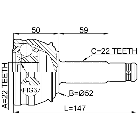 1810-1007 - Ledsats, drivaxel 