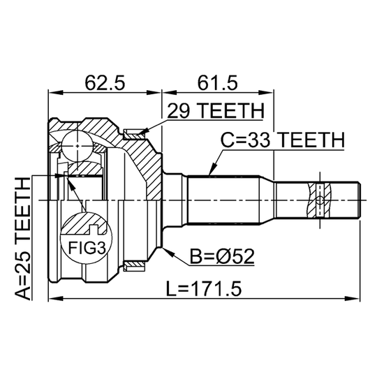 1810-176A29 - Joint Kit, drive shaft 