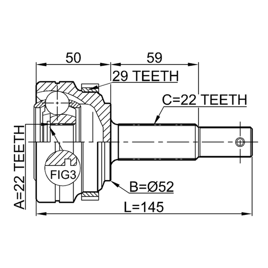 1810-211A29 - Ledsats, drivaxel 