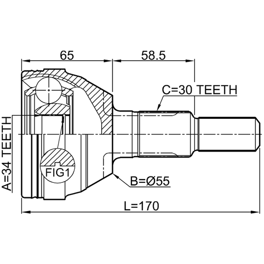 1810-ANT - Joint Kit, drive shaft 