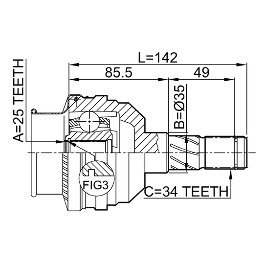 1811-5003 - Joint Kit, drive shaft 