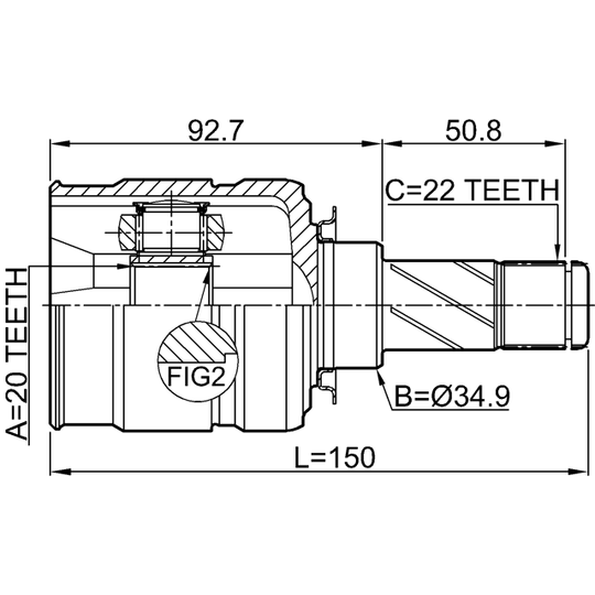 1811-A12 - Joint Kit, drive shaft 