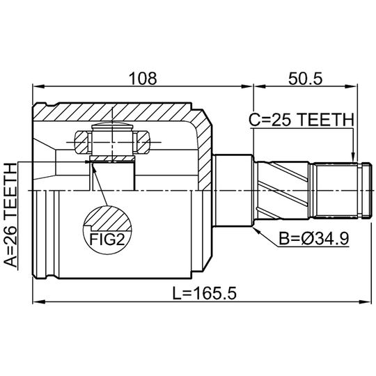 1811-A17DLH - Joint Kit, drive shaft 