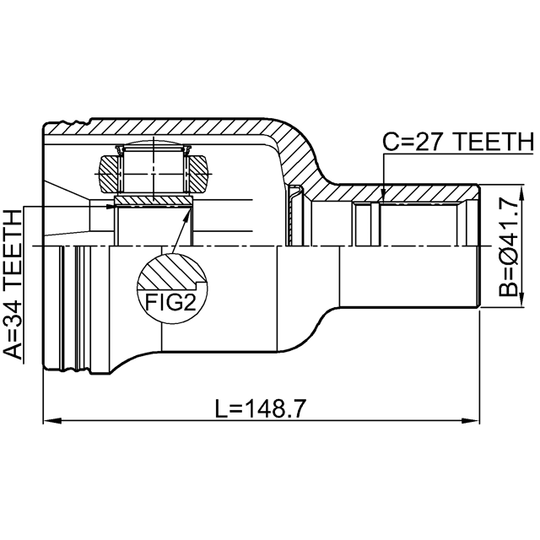 1811-ANTRH - Joint Kit, drive shaft 