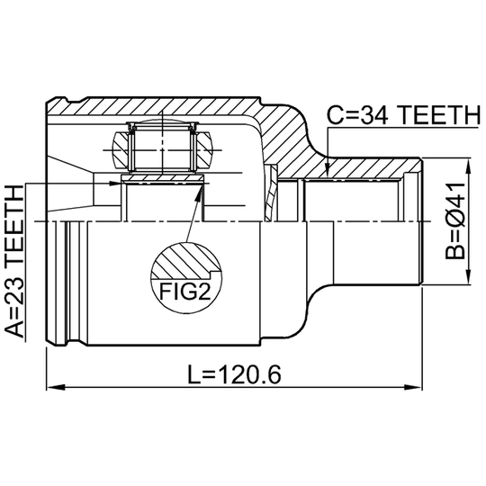 1811-MOKRH - Joint Kit, drive shaft 