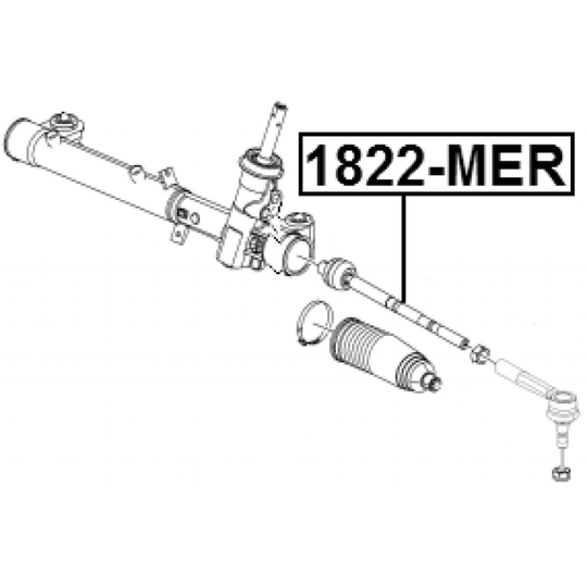 1822-MER - Tie Rod Axle Joint 