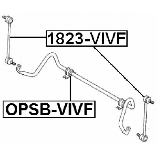 1823-VIVF - Länk, krängningshämmare 