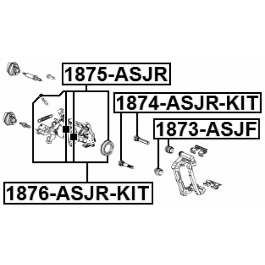 1875-ASJR - Repair Kit, brake caliper 