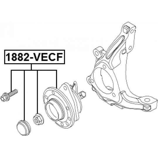 1882-VECF - Hjulnav 