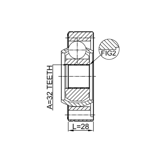 1911-E46SHA - Joint, propshaft 