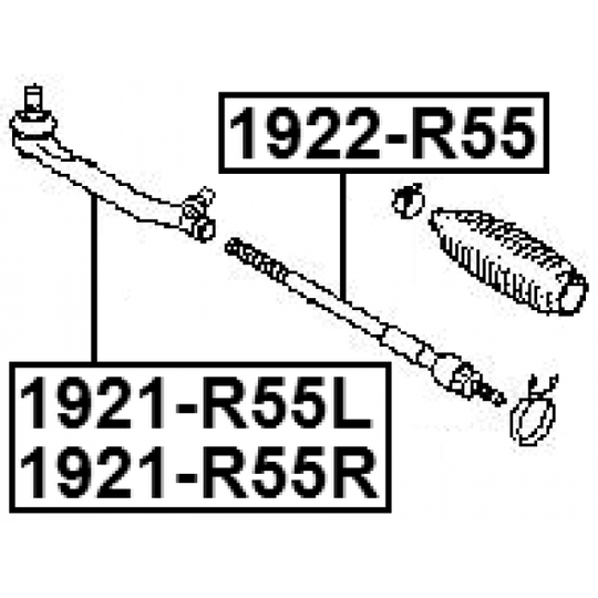 1921-R55L - Tie Rod End 