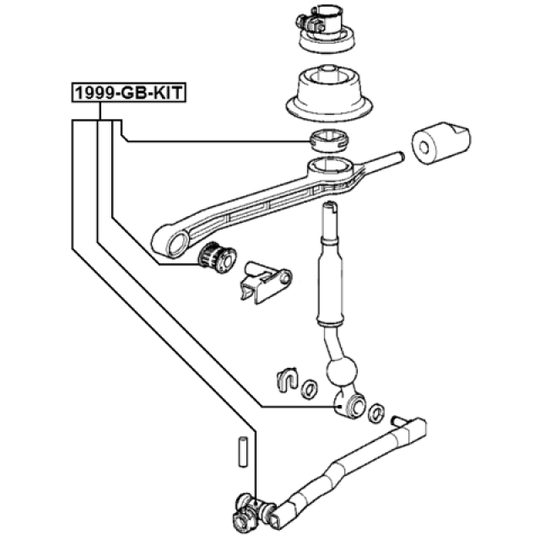 1999-GB-KIT - Bushing kit, selector-/shift rod 