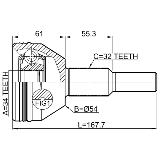 2010-VOY - Joint Kit, drive shaft 