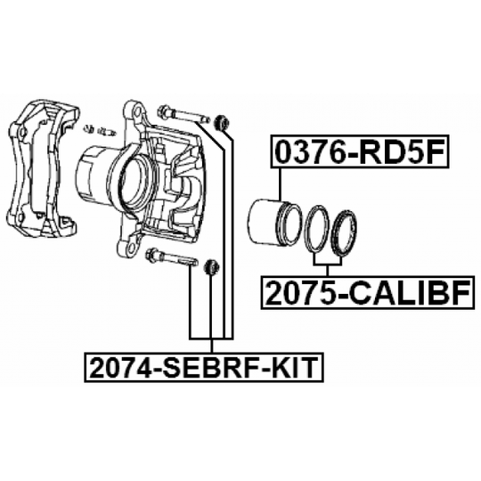 2075-CALIBF - Repair Kit, brake caliper 