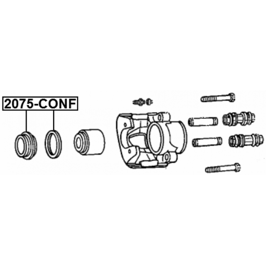 2075-CONF - Repair Kit, brake caliper 
