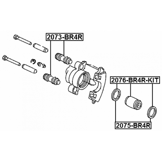 2076-BR4R-KIT - Piston, brake caliper 