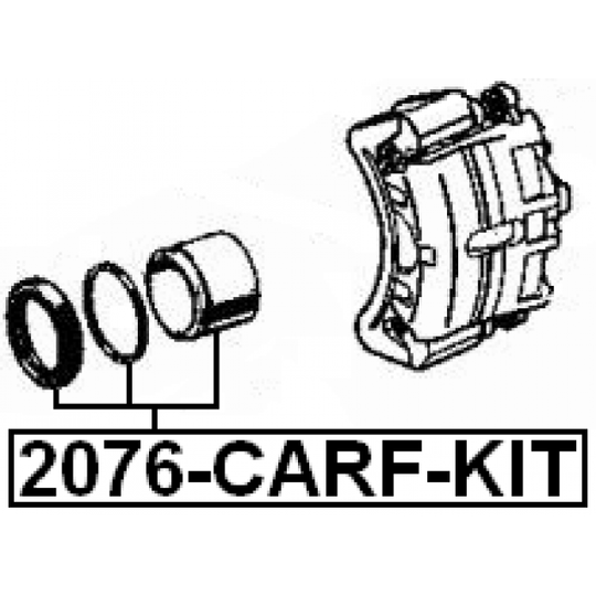 2076-CARF-KIT - Mäntä, jarrusatula 