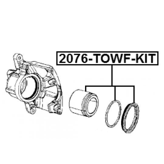 2076-TOWF-KIT - Repair Kit, brake caliper 