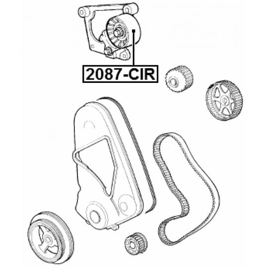 2087-CIR - Tensioner Pulley, timing belt 