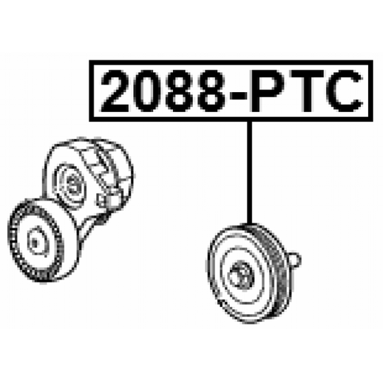 2088-PTC - Deflection/Guide Pulley, v-ribbed belt 