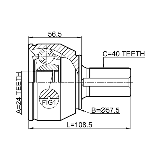2110-CA216 - Joint Kit, drive shaft 