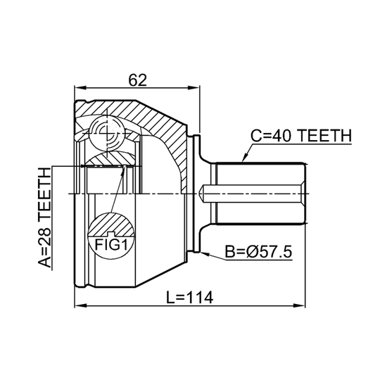 2110-CA220 - Joint Kit, drive shaft 