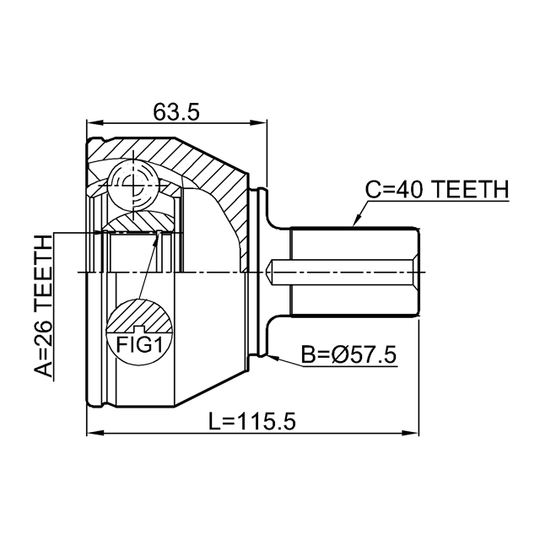 2110-CA223 - Joint Kit, drive shaft 