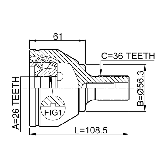 2110-CB3 - Joint Kit, drive shaft 