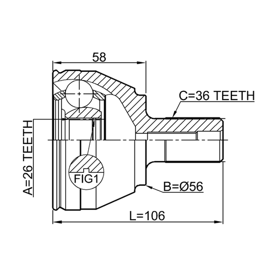 2110-CB4TD - Joint Kit, drive shaft 