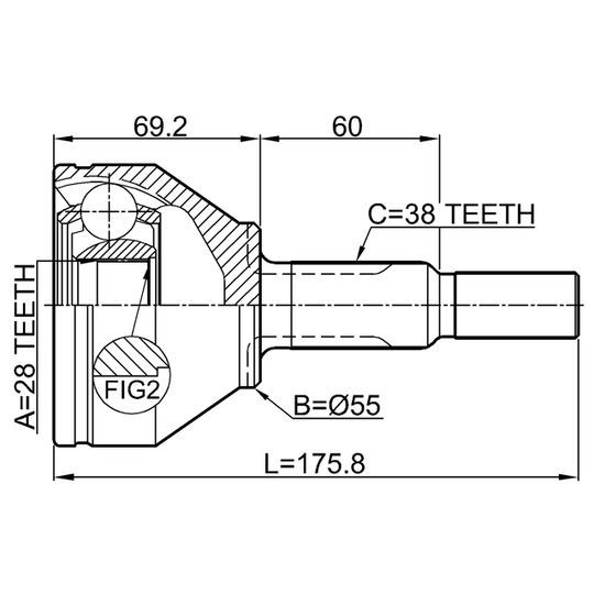 2110-EXPL - Ledsats, drivaxel 