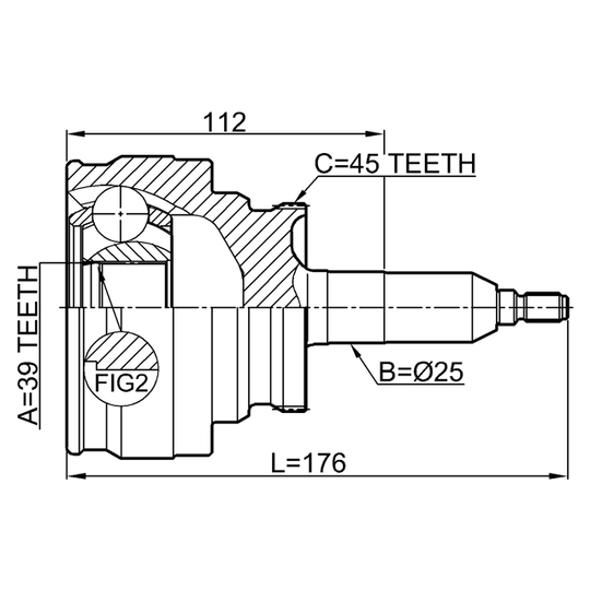 2110-F150 - Ledsats, drivaxel 