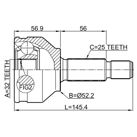 2110-FOCAU - Joint Kit, drive shaft 