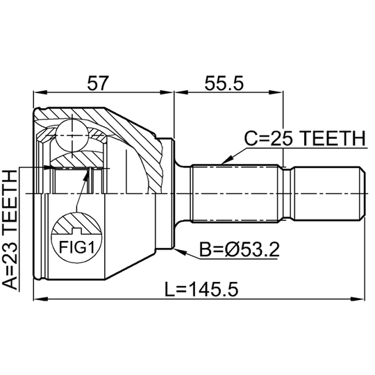 2110-FOC - Joint Kit, drive shaft 