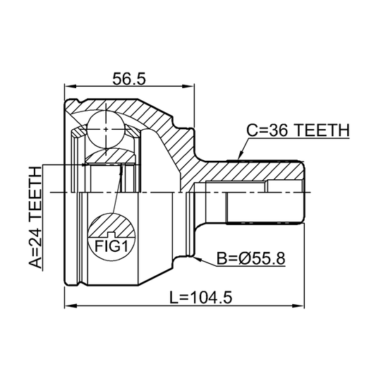 2110-FOCIIMT - Joint Kit, drive shaft 