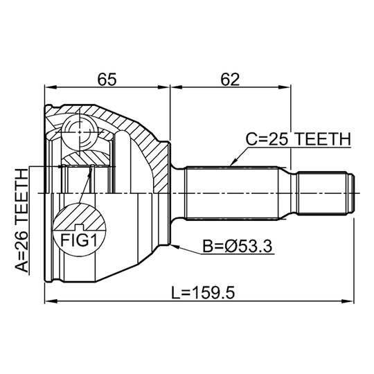 2110-TRCD - Joint Kit, drive shaft 