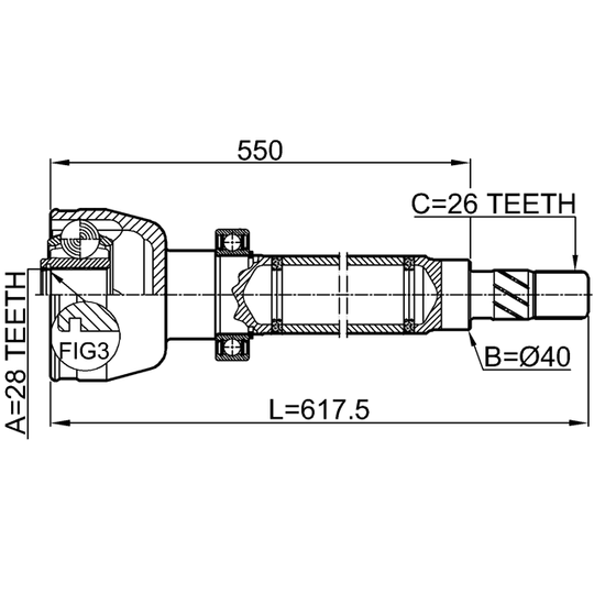 2111-CA1RH - Joint Kit, drive shaft 