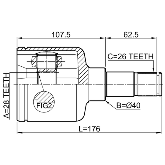 2111-CA220LH - Joint Kit, drive shaft 