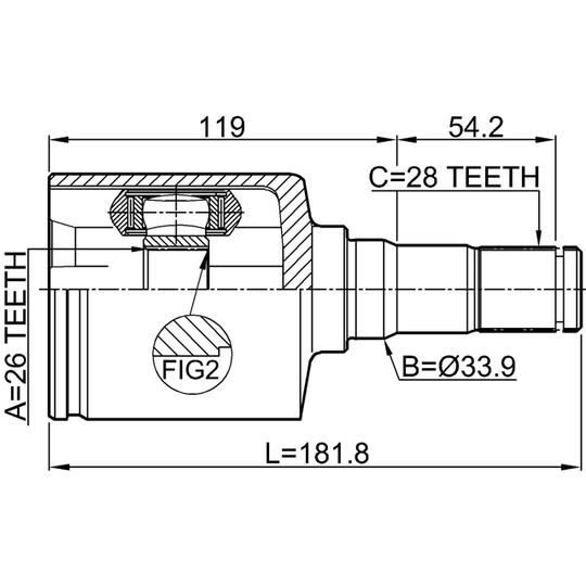 2111-CA2LH - Joint Kit, drive shaft 