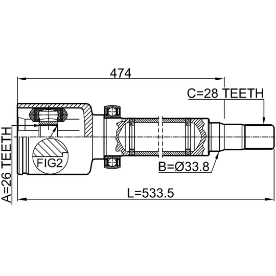 2111-CA2RH - Joint Kit, drive shaft 