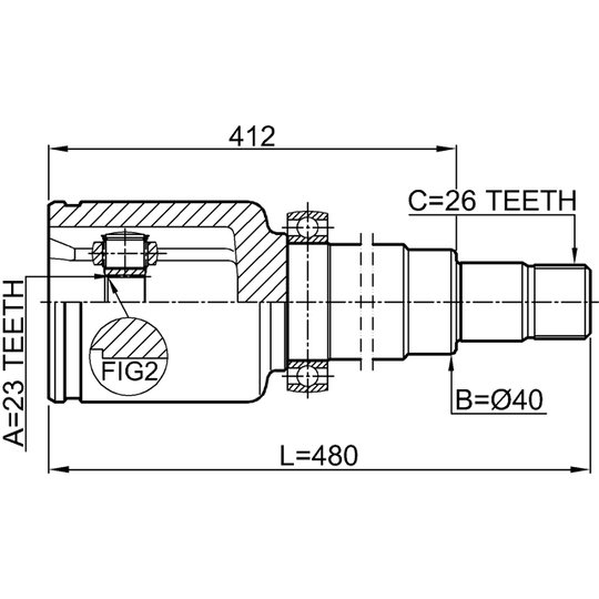2111-CB320ATRH - Joint Kit, drive shaft 
