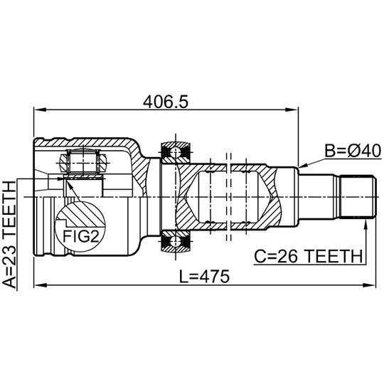 2111-CB420RH - Ledsats, drivaxel 