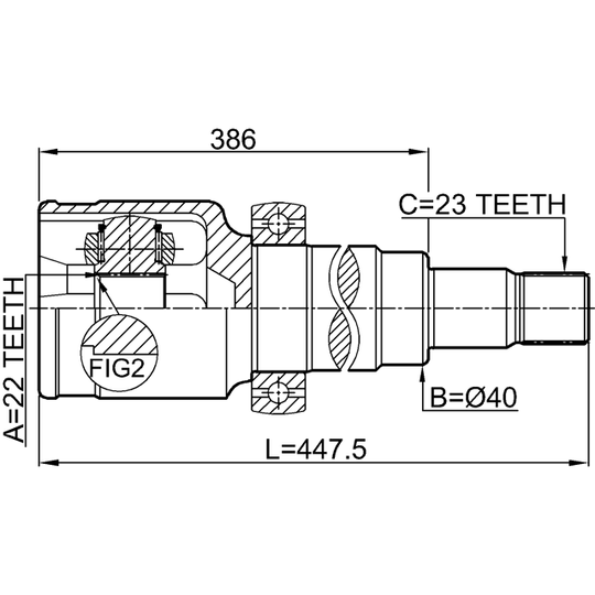 2111-CB8 - Joint Kit, drive shaft 